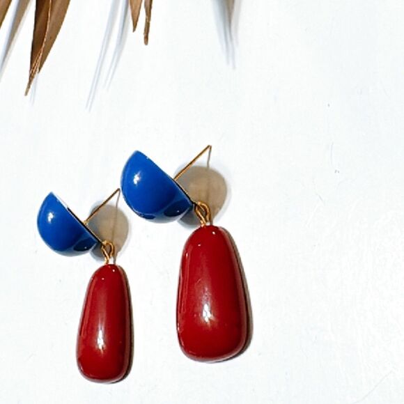 Boho geo dangle earrings S759 - Picture 4 of 5